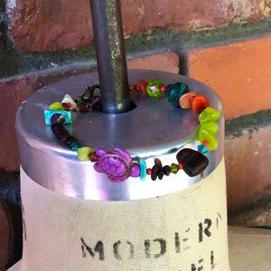 Handmade Purple Turtle Bracelet